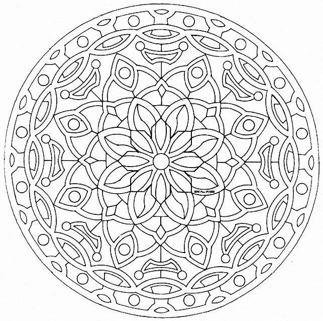 Mandala to color free to print - 22 (Simple Mandalas)